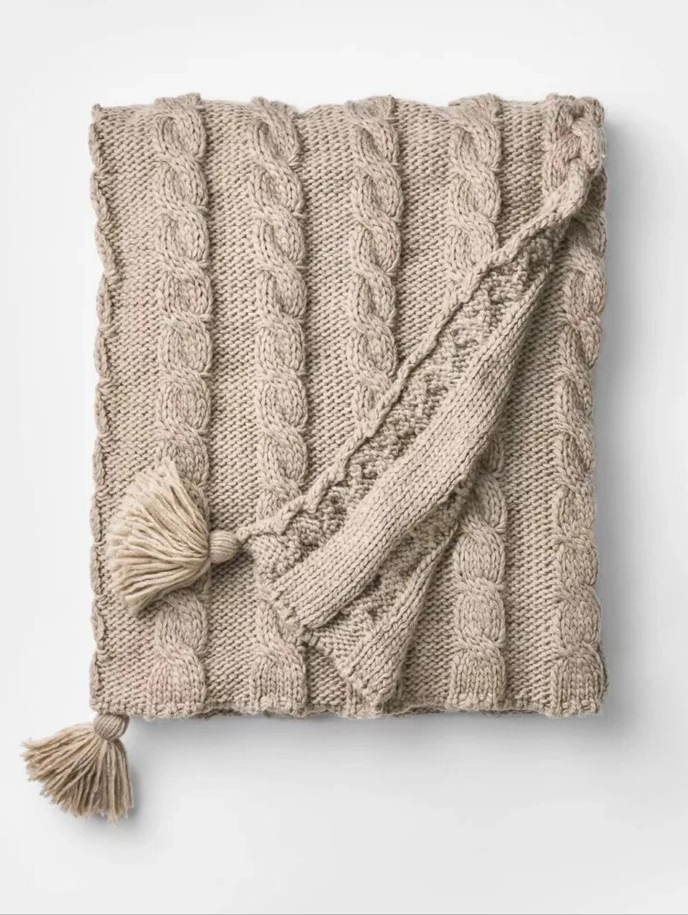 Knit Tassel Braided Throw - Threshold designed with Studio McGee